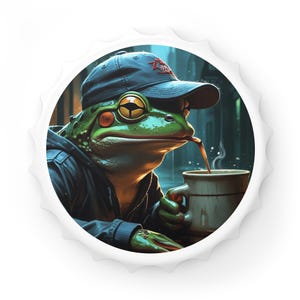 Frog Design Bottle Opener, Fun Kitchen Tool, Unique Gift for Beer Lovers, Collectible Barware, Frog Lover&#39;s Accessory