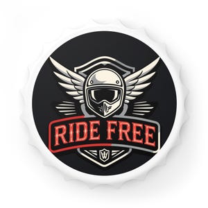 Motorcycle Themed Bottle Opener, Ride Free Vintage Cap Opener, Gifts for Bikers, Beer Accessories, Garage Decor, Unique Opening Tool