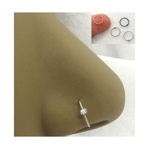 20G kolczyk do nosa ze stali chirurgicznej, kolczyki do nosa, kryształki CZ, różne kolory, złoty, czarny, kolczyk do nosa, biżuteria do nosa w rozmiarze 20