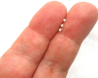 Piece Gold 22G Nose Bones Studs Post Nose Ring Pins 22 gauge 22G Nose  Jewelry CZ Diamond Nose Studs Ball End Nose Stud