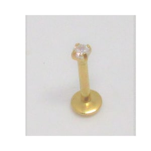 16G Gold Cartilage Ring Stud Barbell Helix Forward Helix Ring Rook Ring 16 gauge Ear Jewelry Vertical Labret Lip Ring Barbell