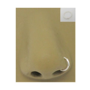 18G Kolczyk do nosa Obręcz ze srebra próby 925 Biżuteria do nosa Obręcz do nosa o grubości 18 mm i średnicy 6 mm i 8 mm