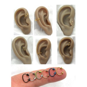 20G Double Spike Cartilage Ring Helix Daith Snug Forward Helix Ring Rook Ring 20 gauge Ear Jewelry