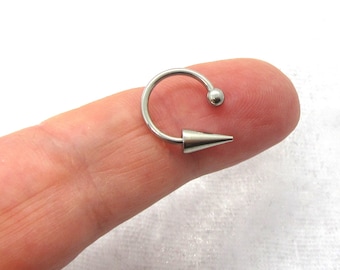 16G 14G Lip Ring Hoop Snake Bites Labret Ring Body Jewelry Spiked Lip Ring Surgical Steel