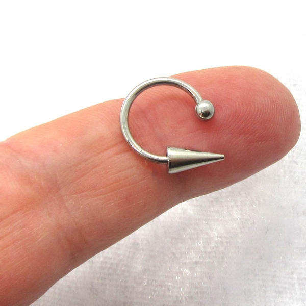 16G 14G Lip Ring Hoop Snake Bites Labret Ring Body Jewelry Spiked Lip Ring Surgical Steel