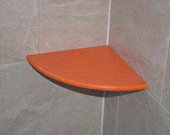 オレンジコーリアンコーナーシェルフ：シャワーシャンプーホルダー、化粧台トレイ