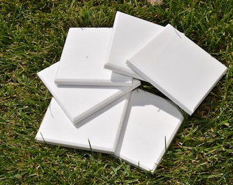 Quadratische Untersetzer aus Corian Solid Surface | Set à 06 Stück | Esstisch Prunkstück | Küchenzubehör