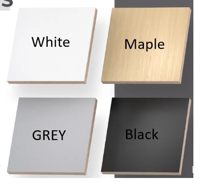 White/Black/Grey/Maple Melamine Cabinet Shelf Custom Cut to Size 3/4 Thick Wooden Board image 3