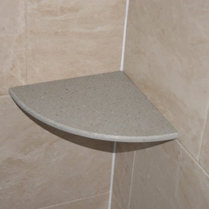 Corian Corner Shelf: Strom Granite Vanity Sink Tray