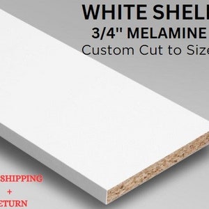 Witte melamine kastplank | Op maat gesneden | 3/4" dikke houten plank