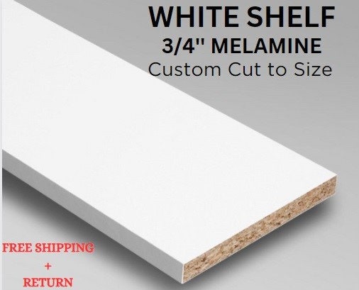 Custom Cut White Melamine Shelves - 3/4" Thick, Cabinet & Closet Replacement Shelves (Custom Size) - View #5