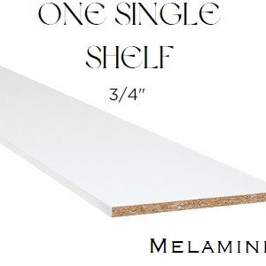 Custom Cut Melamine Shelf: 3/4&quot; Thick, White, Gray, Black, or Maple