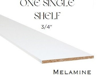 Custom Cut to Size | Single Melamine Shelf | Melamine Finish | 3/4" Thick Wooden Shelf | White, Gray, Black ,Maple | FREE DELIVERY