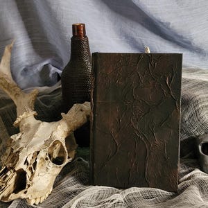 Spooky Faux Leather Book: Decorative Halloween Decor