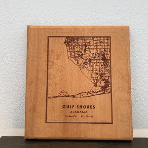 Custom Engraved City Map on Wood – Personalized Wood Map Art for Home or Office – Eco-Friendly Gift for Her or Him, Housewarming