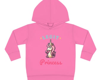 Felpa con cappuccio in pile con pezzi degli scacchi con unicorno Legit Princess