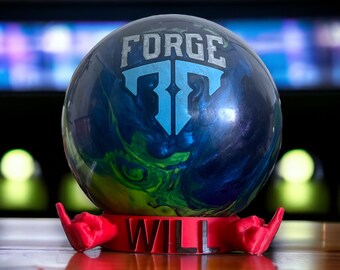 Personalized bowling ball holder with logo 3D print unique gift ideas customized handmade bowling cup middle finger