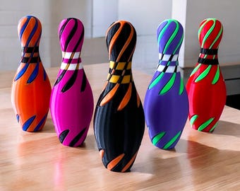 Bowling Pin Fidget Toy Multi - Color Twist –  Unique Stress Relief Toy for Bowlers, Bowling Gift