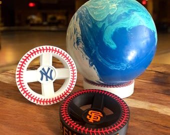 Personalisierte Baseball-Team Bowling-Kugel-Halter, individueller Name