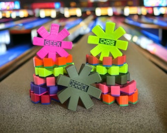 Bowlingständer, Bowlingkugelständer, Bowlingkugelhalter, Bowlingkugelbecher, personalisiertes Bowlinggeschenk, individuelles Bowlergeschenk, individueller Bowlingbecher