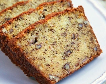 Banana,bread with or without walnuts super moist delicious.