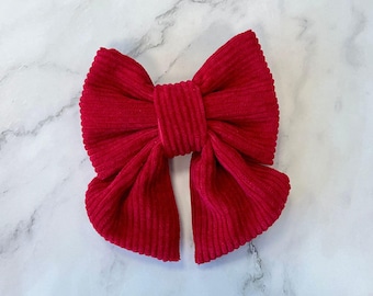 Cord Red Samt Sailor Bow Für Hund & Katze, Weihnachten Neujahr Valentinstag Hochzeit Luxuriöses Haustier Hals Accessoire, Welpe Elegante Fliege