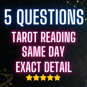5 vragen dezelfde dag gedetailleerde tarotlezing