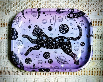 Galactic Cat Metal Tray