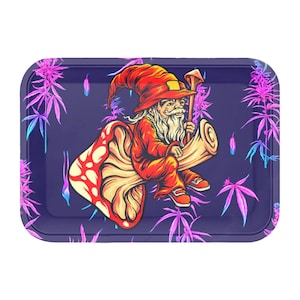 Mushroom Gnome Rolling Tray
