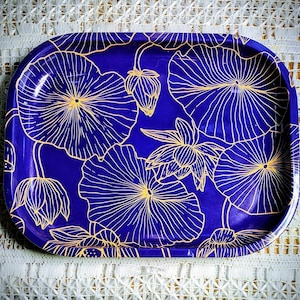 金属製の花柄トレイ - Etsy 日本