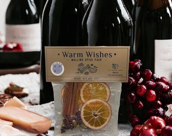 9-Count for Small Gifts | Warm Wishes Mulling Packs | Single Serve Mulling Spices Individually Packaged + Recipes | Cocktail Gift Basket