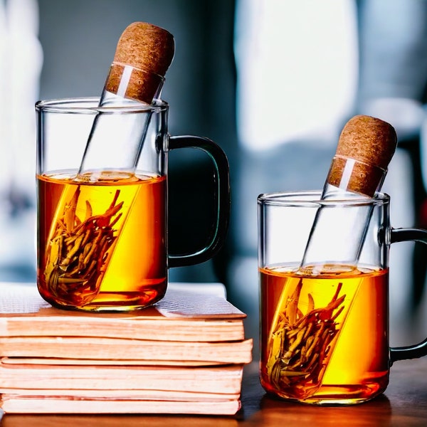 Get 2 for 1 Glass Tea Infusers | 2 Borosilicate High Temp Glass Tea Infusers for Loose Leaf Tea, Roots, and Herbs | Create Home Remedies