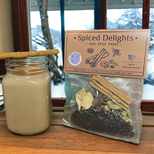 3-Pack of Spiced Delights - Chai Spice Packs | Spicy Chai Latte Mix | Chai Baking Blend with Recipes Included | All in One Chai Spice Blend