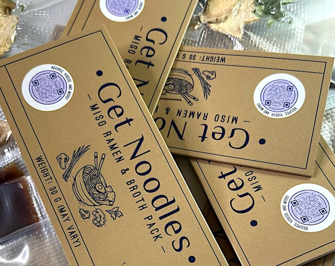 6-Pack Value Buy | Get Noodles Miso Ramen & Broth Pack with Herbs | Savory Soup and Rice Kit | Ramen Soup Kit with Additional Recipes Incl.