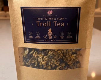 Skin Restorative Botanical Bath Tea • Antioxident Rich Skin Nourishing Bath Tea • Bath Tea for Skin Hair Nails • Troll Tea for Bath & Beauty