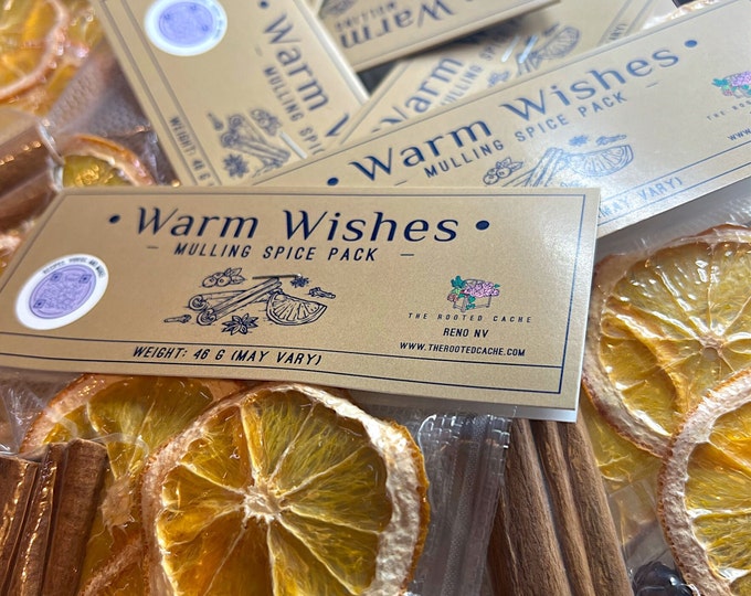 9-Pack Bulk Buy Individually Packaged | Warm Wishes Mulling Packs | Single Serve Mulling Spices | Mulled Cider and Additional Recipes Incl.