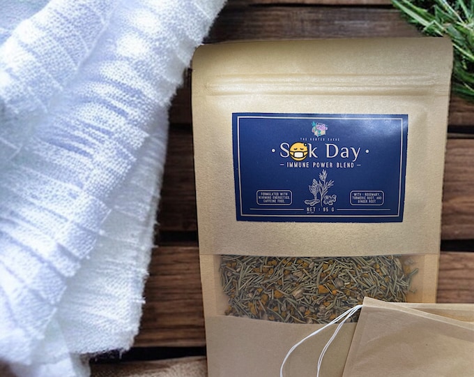 Immune Blend Root Tea Made with Turmeric Root, Ginger Root, and Rosemary