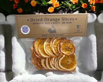 3oz Organic Dried Orange Slices 30-40 pieces | Homemade Dried Oranges used for Drinks, Sauces, Marinades, Bath-Time, Decor, Garnish & More!