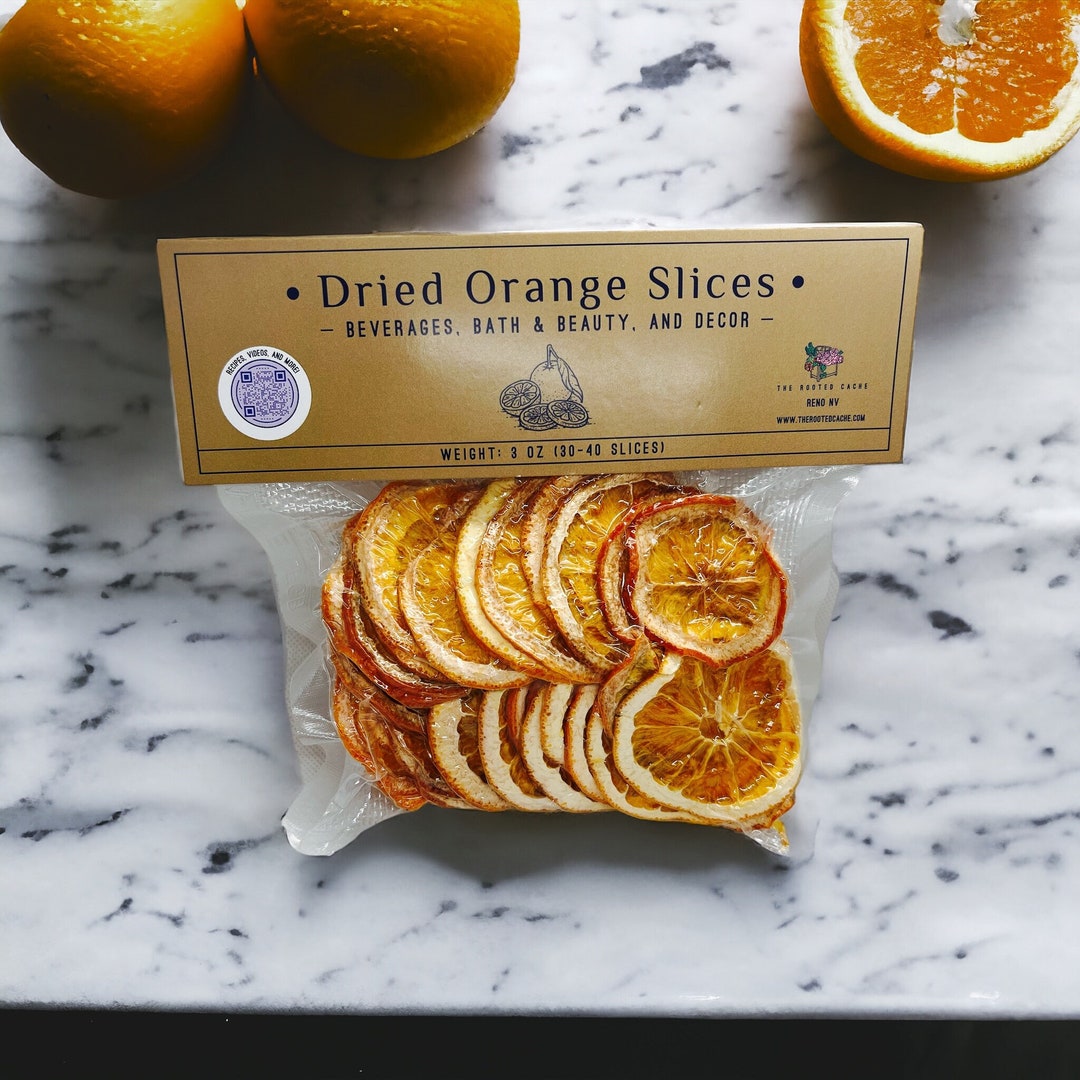 3oz Organic Dried Orange Slices 30-40 Pieces | Homemade Dried Oranges ...