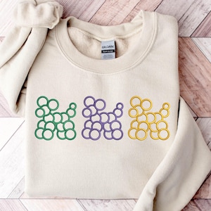 Camisola bordada de Mardi Gras para cães, camisola fofa de balões para cães, camisa para amantes de cães de Mardi Gras, camisa de Mardi Gras, camisa do estado de Louisiana