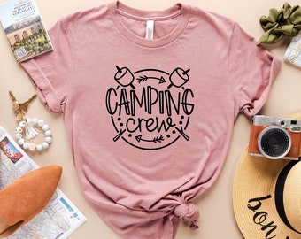 Camping Crew Shirt, Happy Camper Shirt, Camping Group Shirt, Camping Smores Shirt, Camping Gift, Camping Shirt, Camp Life Shirt, Camp Fire