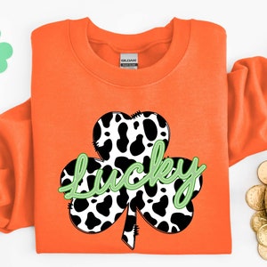 Four Leaf Clover Shirt, Clover St Patrick Sweatshirt, Love St Patrick&#39;s Day Sweatshirt, Funny St Patrick&#39;s Day Tee, Woman St Patrick&#39;s Shirt