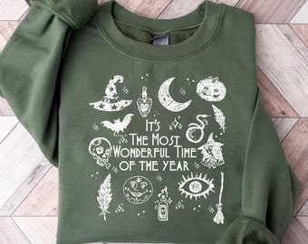 It' The Most Wonderful Time Of The Year Shirt, Halloween Doodles Shirt, Halloween Time Sweatshirt, Halloween Sweatshirt, Halloween Gift