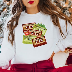 Christmas Cassettes Shirt, Santa Baby Shirt, All I Want For Christmas Is You Shirt, Western Christmas Sweatshirt, Jingle Bell Rock Shirt