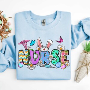 Easter Nurse Gift Shirt, Bunny Nurse Sweatshirt, Peeps Nurse Shirt, Easter Nurse Shirt, Nurse Easter Shirt, Easter Gift For Nurse