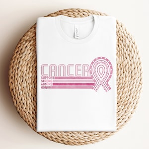 Support Strong Admire Honor Shirt, Cancer Support, Pink Ribbon Shirt, Breast Cancer Awareness, Cancer Fighter Shirt, Pink Day Sweatshirt