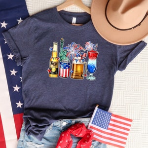 4th Of July Drinking Shirt, 4th Of July Party Shirt, USA Flag Shirt, Patriotic Shirt, American Shirt, 4th Of July Shirt, Independence Day