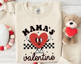 Mama's Valentine Shirt, Mama's Valentine Kids T-Shirt, Valentine's Day Sweatshirt, Mama Kid Valentine's Day Matching Shirt, My Valentine Tee