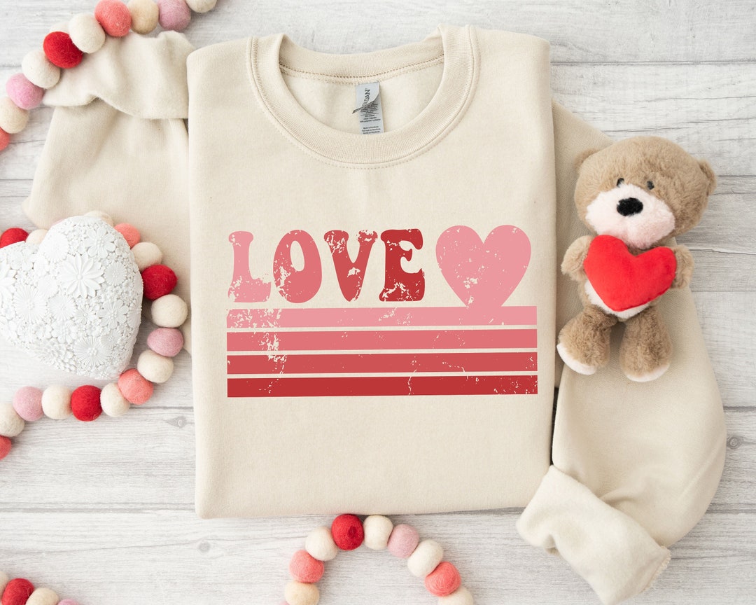 Sudadera retro del día de San Valentín, sudadera retro del día de San ...