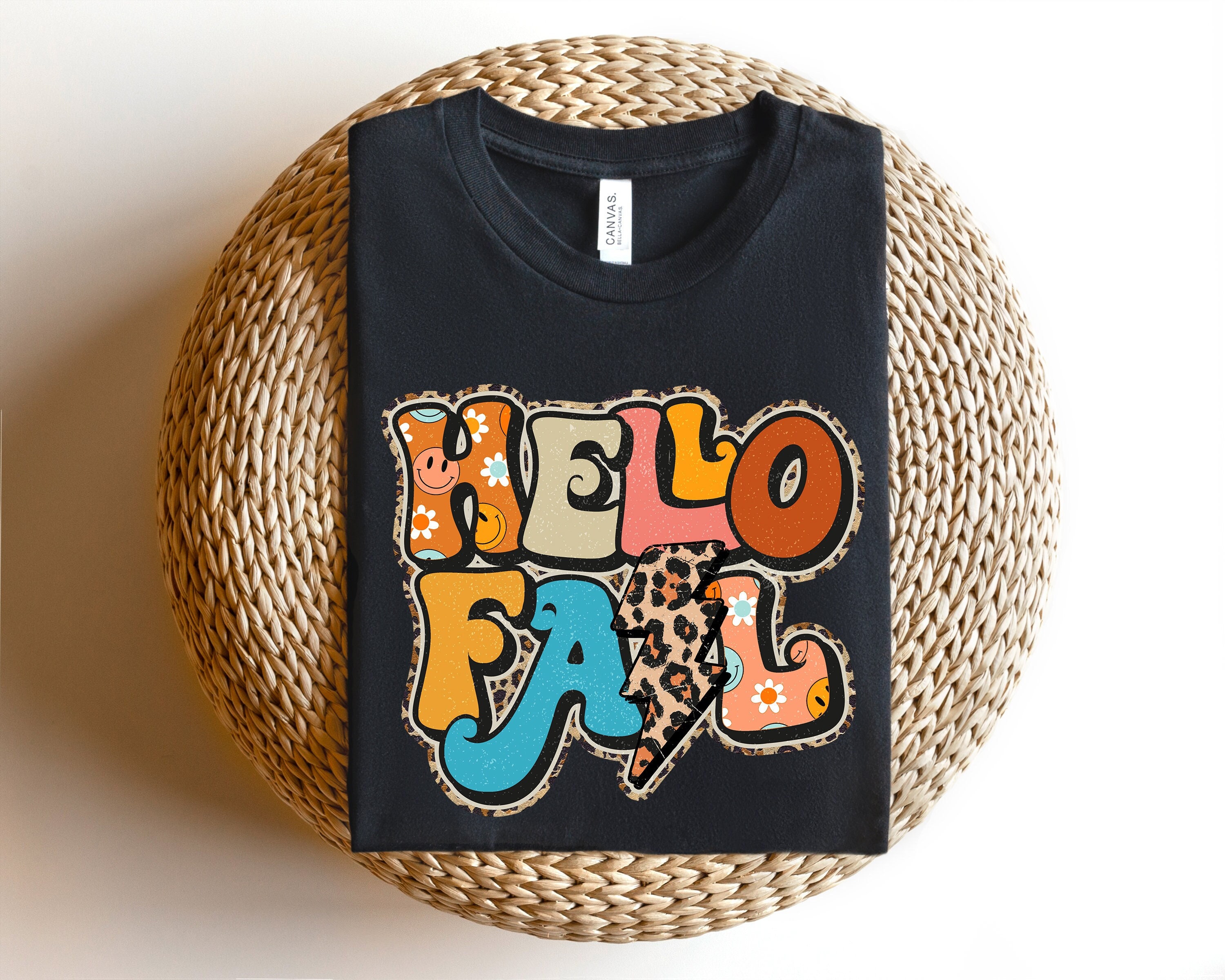 Leopard Hello Fall Shirt, Leopard Thanksgiving Shirt, Fall Vibes Shirt, Thanksgiving Sweatshirt, Hello Fall Shirt, Thanksgiving Vibes Shirt